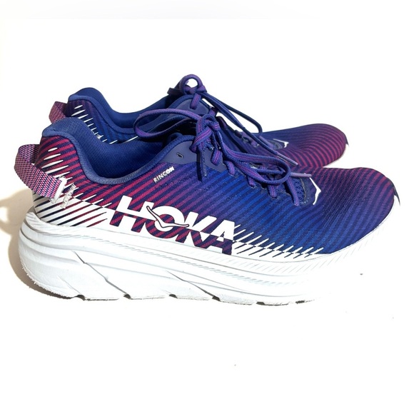 Hokarincon Blue and Purple Sneakers with Maximal Cushioning size US 8